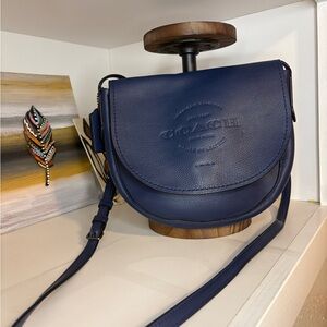 Coach Dark Blue Leather Crossbody Bag